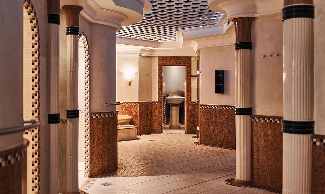 Entrance area to the saunas in the hotel